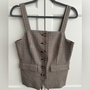 Halogen Check Bustier Vest - Size Small (worn once)